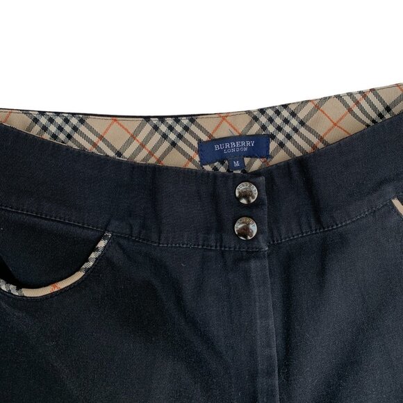 VINTAGE Burberry Pants Medium Black - Picture 1 of 8